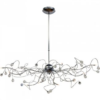 Masterlight Hanglamp Amelia 10x10W/G4 Chroom l=120cm