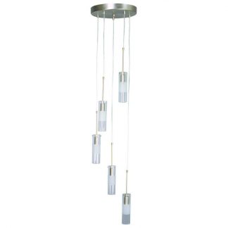 Steinhauer Hanglamp 5-L. GLAS Staal