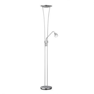 Trio Vloerlamp 2x LED5W/20W Staal+dimmer
