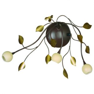 Steinhauer Wandlamp Roestbruin 3-L. GLAS