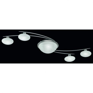 Trio Plafondlamp Lentin 6x28W/G9 25cm Staal Wit