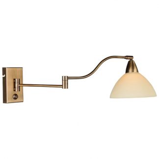 Steinhauer Wandlamp Burgundy dim 60W/E27 Brons