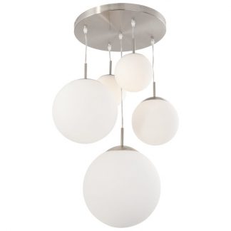 Steinhauer Hanglamp 5x 60W/E27 l=300cm b=45cm