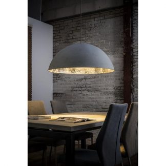 Hanglamp Concrete 80cm 60W/E27 Zilver ins