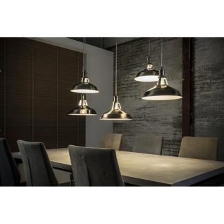 Hanglamp 5l multi shade industrie Zwa/Sta