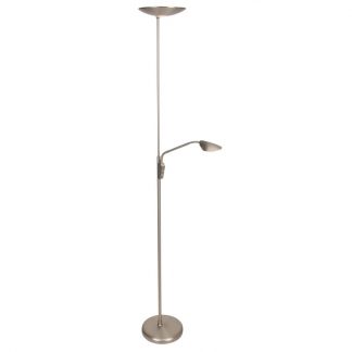 Steinhauer Vloerlamp 23W+6W/LED Staal