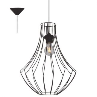 Freelight Hanglamp Blaze 60W/E27 32cm Zwart