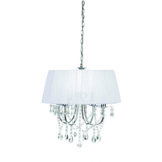 HighLight Hanglamp Renais 4x40W/E14 Chroom+KapWit