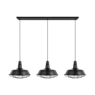 HighLight Hanglamp Torino 3xE27 Zwart