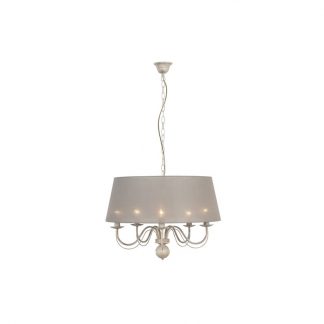 HighLight Hanglamp Kroon 5x40W/E14 Creme+kap