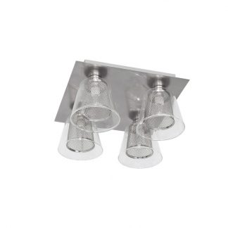 HighLight Plafondlamp Glas Helder Glas 4x33W/G9