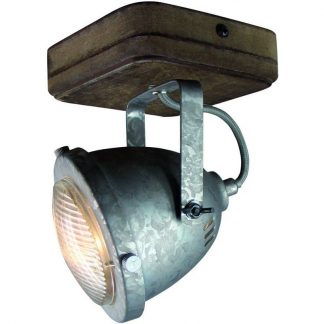 Freelight Plafondlamp Woody 25W/GU10 Galv/Hout