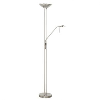 HighLight Vloerlamp Diva 2li.5W/20W Led +Dim Staal