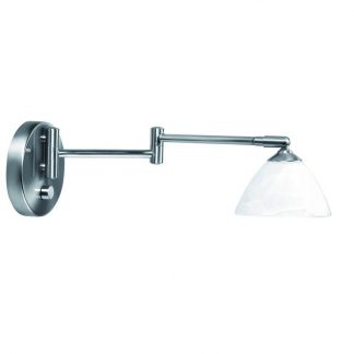 HighLight Wandlamp Palermo Swing Staal + Albast gla