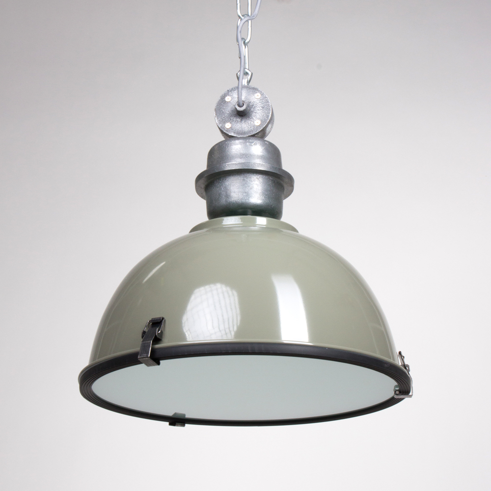 Steinhauer Hanglamp industrieel Bikkel 7586G groen