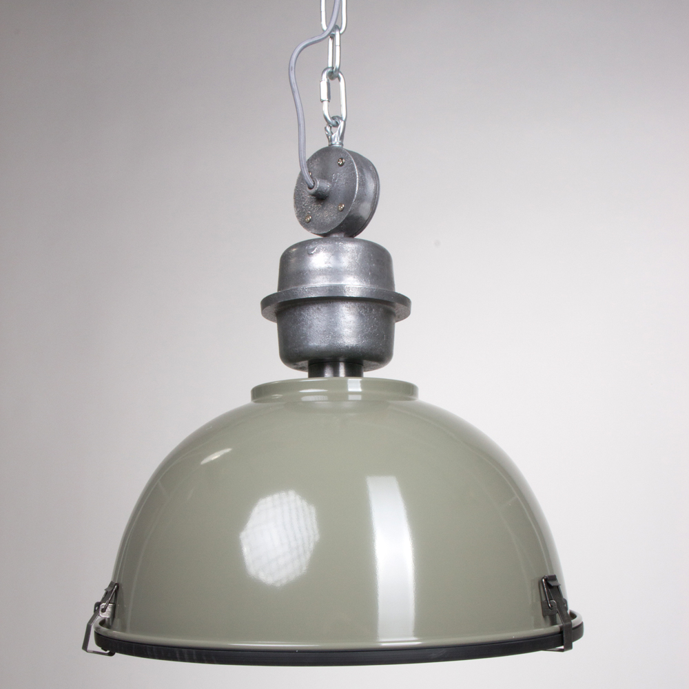 Steinhauer Hanglamp industrieel Bikkel 7586G groen